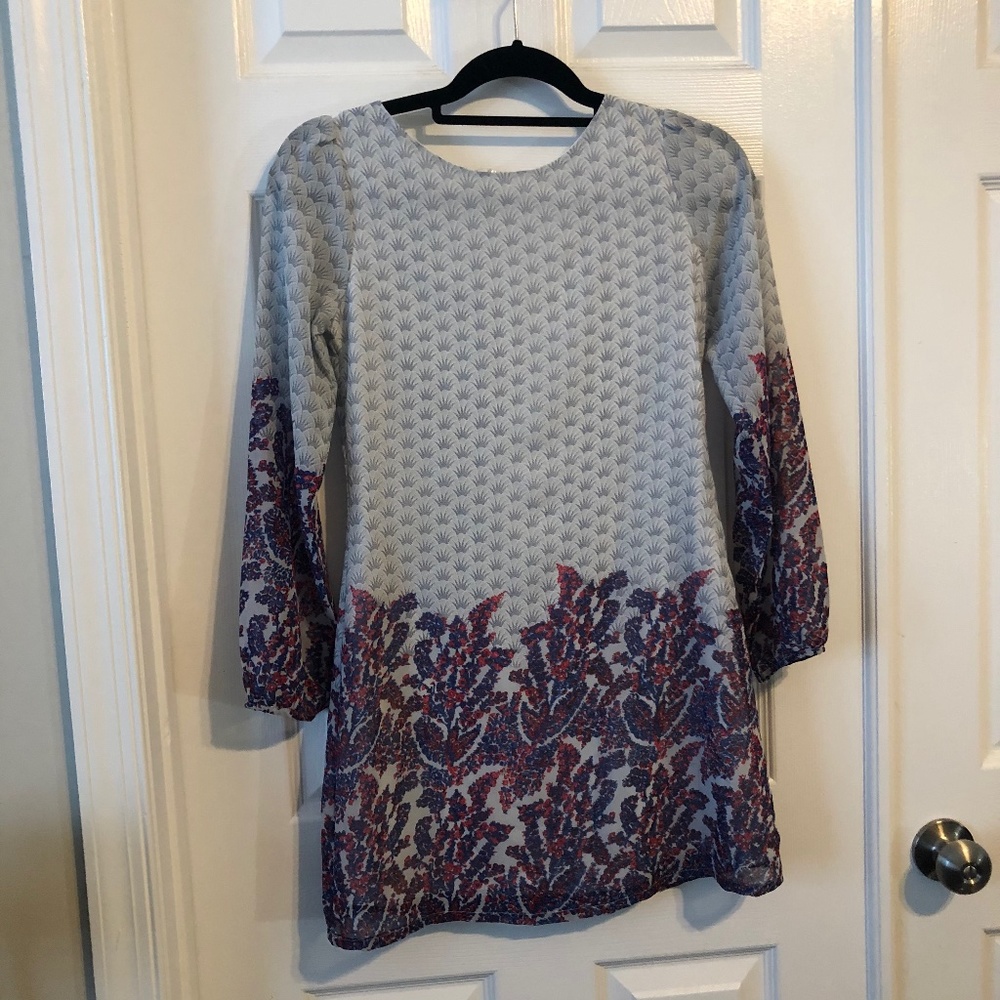 Yumi Long Sleeve Shift Dress